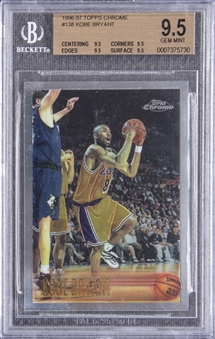 1996-97 Topps Chrome #138 Kobe Bryant Rookie Card – BGS GEM MINT 9.5